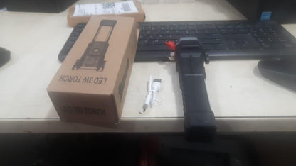 Rechargeable LED Tactical Flashlight – Emergency Torch with Power Bank, Magnet & Safety Hammer