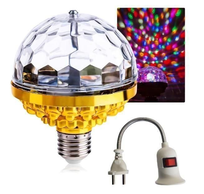360° Rotating Crystal Disco LED Light with Holder