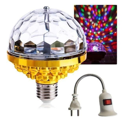 360° Rotating Crystal Disco LED Light with Holder