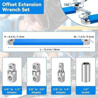 Offset Extension Wrench Tool | Easy Access for Hard-to-Reach Bolts