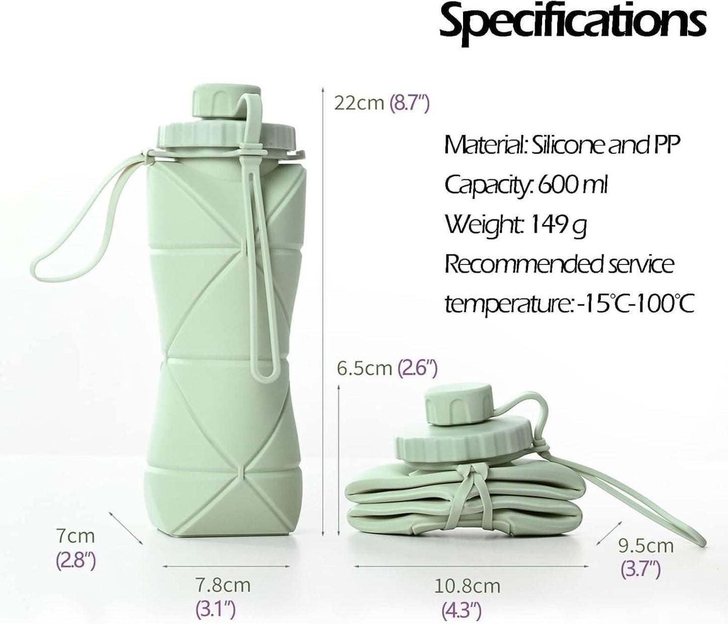 Fold-n-Flow™ Silicone Water Bottle