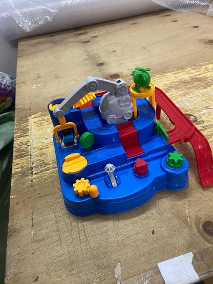 Educational 3-in-1 Vehicle Playset – Race Track, Parking & Crane Fun